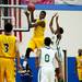 Ypsilanti junior Jaylen Johnson jumps to catch a pass during the game on Friday, March 8. Daniel Brenner I AnnArbor.com
